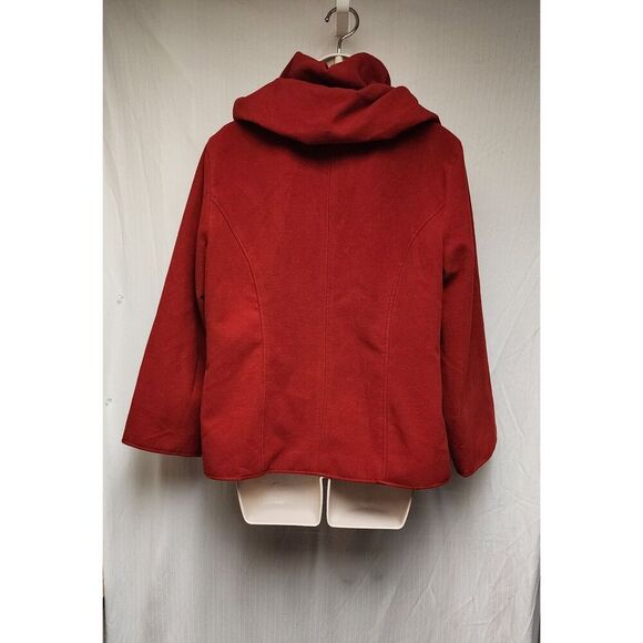 Multiples Women’s Single Breasted Long Sleeve Red Jacket Coat Size Large - Picture 4 of 11
